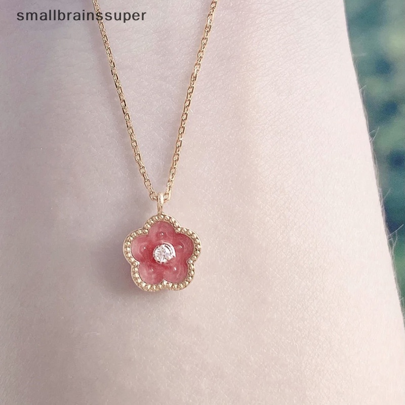 Vòng cổ Mặt Hoa Đào Nhỏ Màu Hồng Thời Trang Cho Nữ SBS