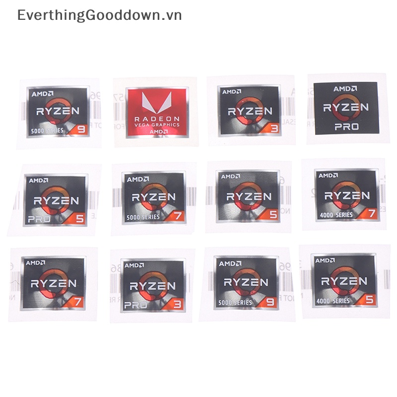 Nhãn Dán Logo Athingooddown AMD Trang Trí Xe Hơi ATHLON Ryzen R 3 5 7 PRO7