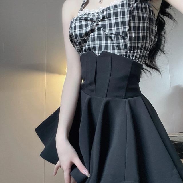 Chân Váy Chữ A Lưng Cao Màu Đen Thời Trang 2023 Cho Nữ