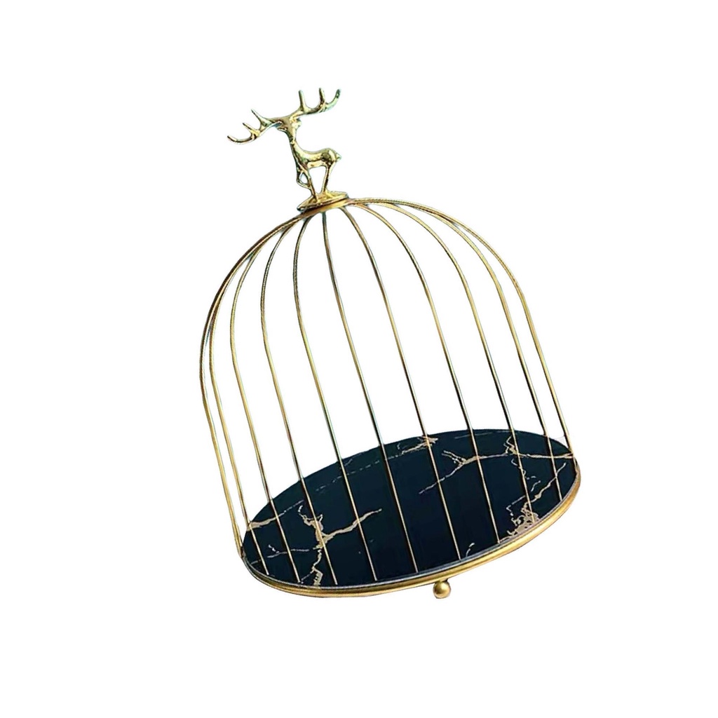 Kệ Đựng Mỹ Phẩm 1 Tầng Hình Lồng Chim Màu Trắng