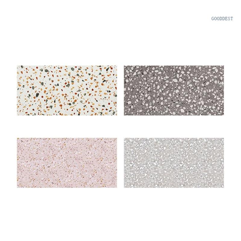 Bộ 2 Miếng Dán Tường Trang Trí Bằng PVC Lấp Lánh Chống Nước In Họa Tiết Cẩm Thạch