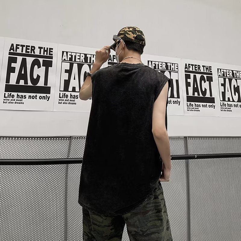 Áo Thun cotton Sát Nách Phong Cách hip hop Cá Tính Cho Nam