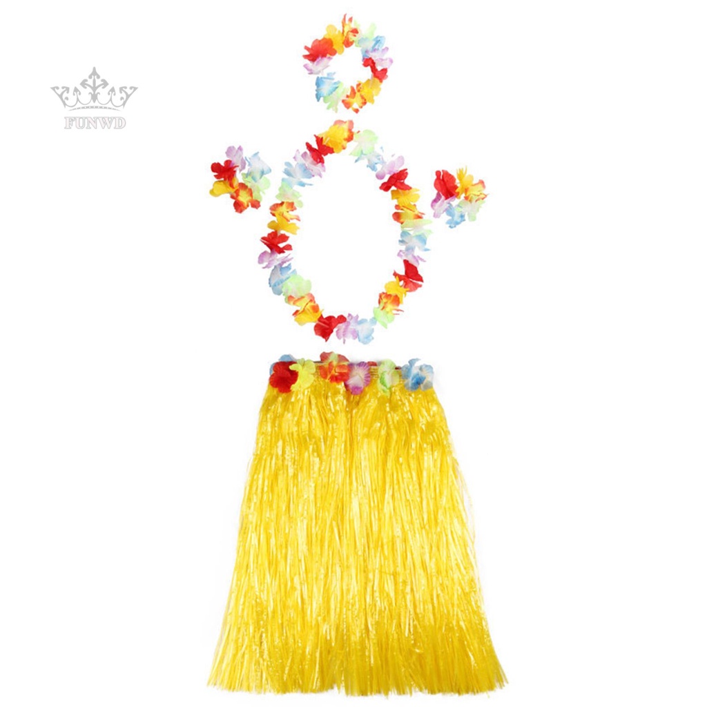 Set Áo Ngực Aloha + Chân Váy Tua Rua Phong Cách Hawaii