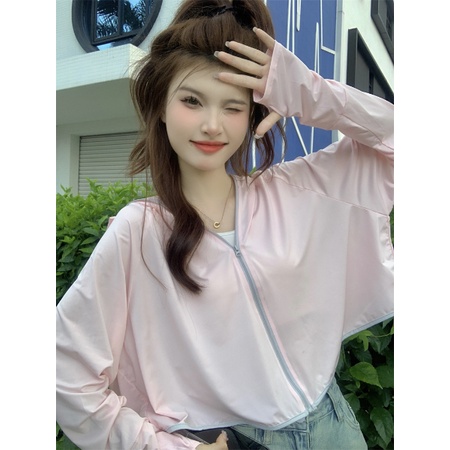 Áo Khoác Tay Dài Vải Lụa Mỏng Phối Lưới Thoáng Khí Thời Trang Cao Cấp