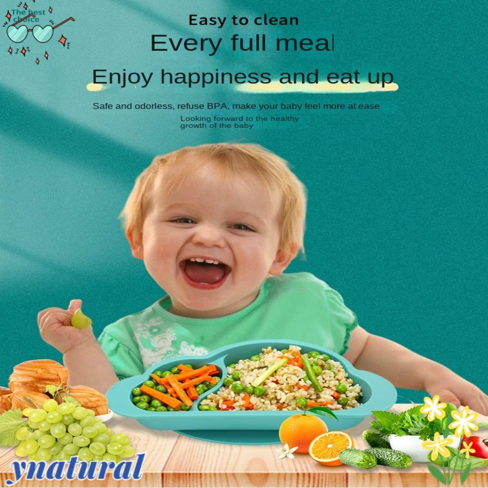 YNATURAL Đĩa Silicone Đựng Thức Ăn Tráng Miệng / Pizza Dành Cho Trẻ Em