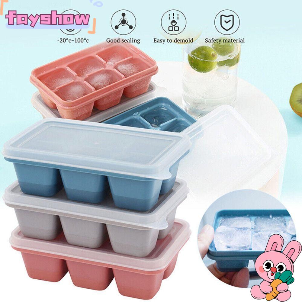 FAY Set 2 Khay Làm Đá Bằng Silicone Chất Lượng Cao Có Thể Tái Sử Dụng
