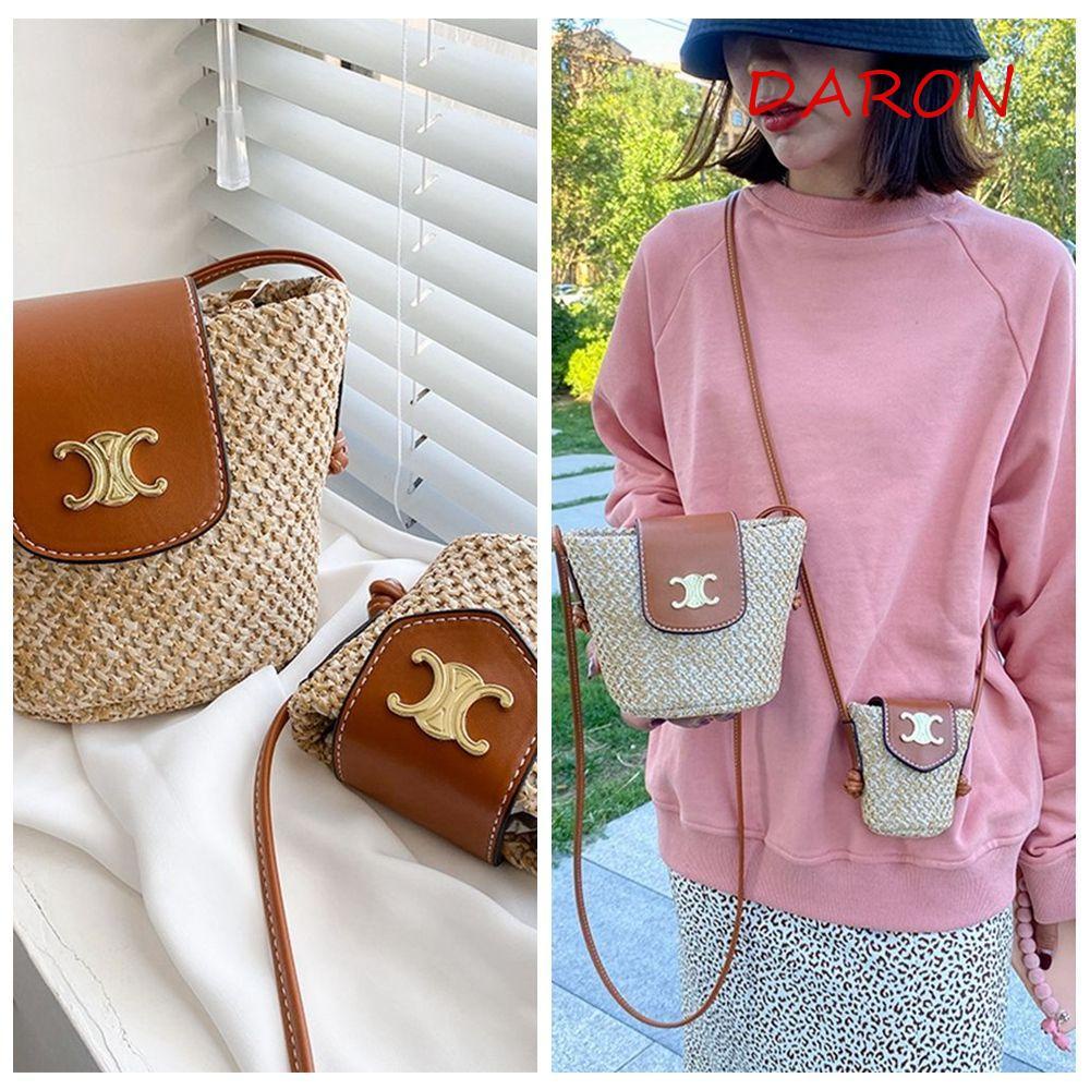 Túi Cói PU Đeo Chéo Phong Cách Bohemian Thời Trang Cho Nữ