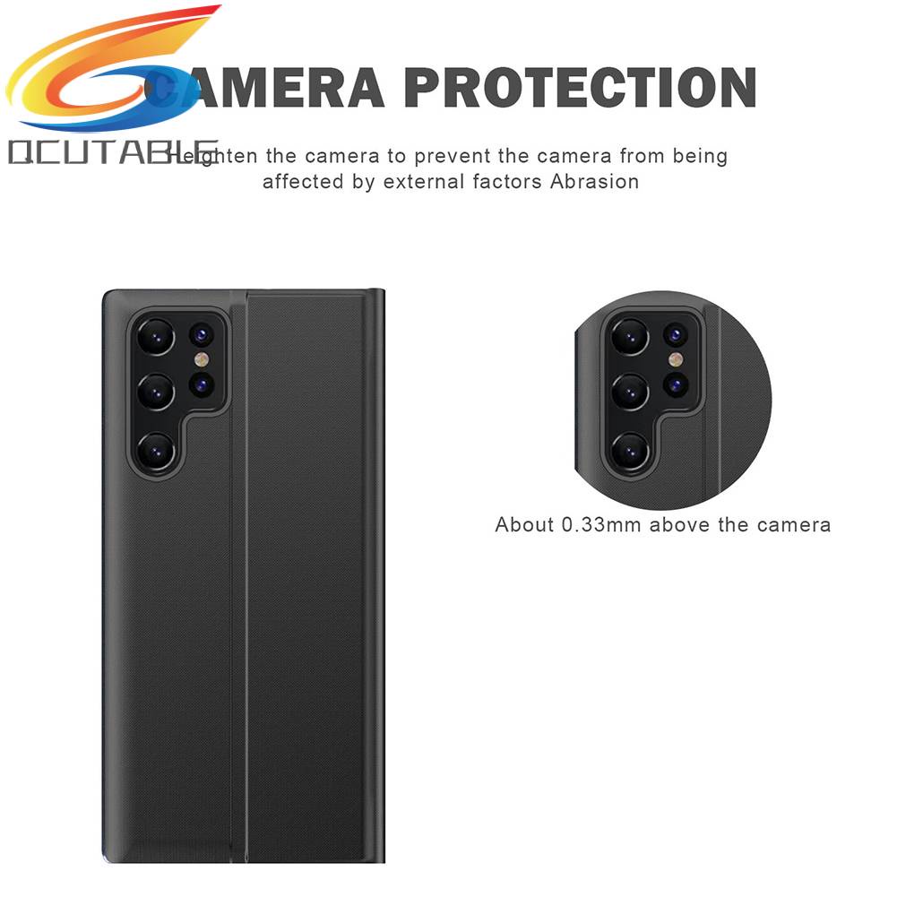 Bao Da Điện Thoại Nắp Lật Từ Tính Tự Động Cho Samsung Galaxy S23 Ultra