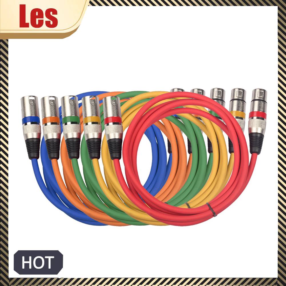 Set 5 Dây Cáp Âm Thanh 3Pin XLR Mạ Bạc