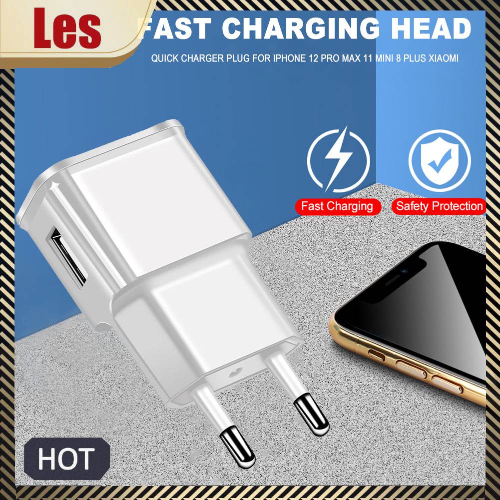 Củ Sạc Nhanh 1A 2A Phích Cắm EU Cho Điện Thoại