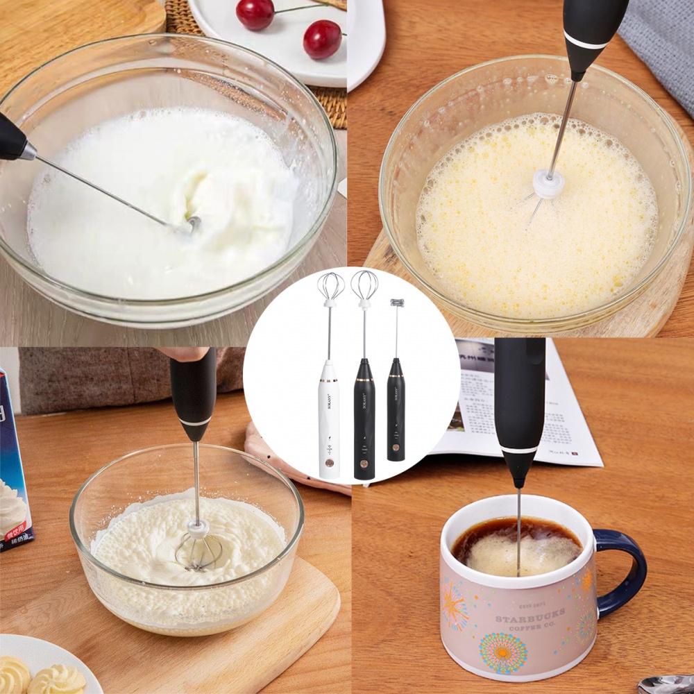 Máy đánh trứng đánh bọt cà phê cầm tay 3 chế độ sạc điện KM 15030