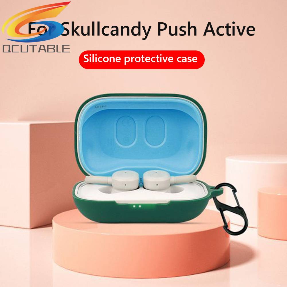 Vỏ Bảo Vệ Hộp Sạc Tai Nghe Không Dây Không Dây Bằng Silicon Hình Đầu Lâu Có Móc Treo