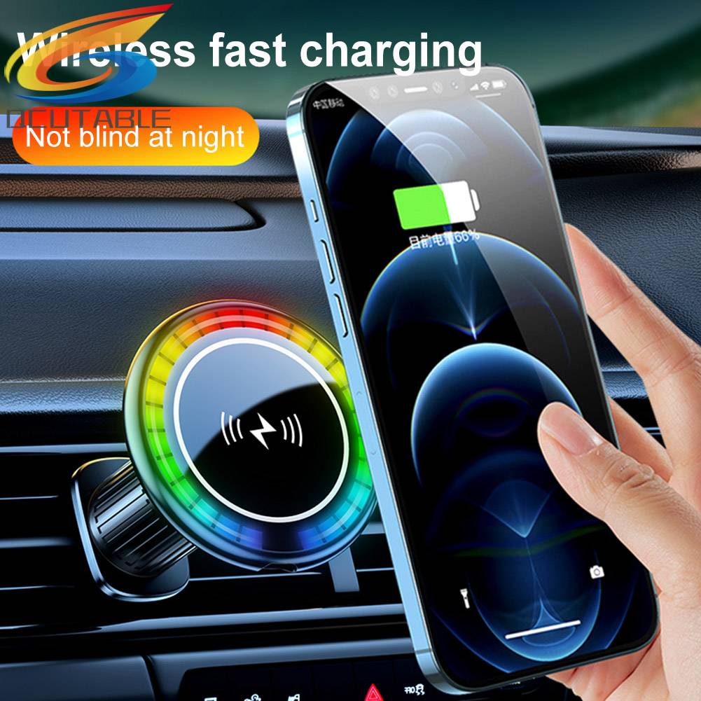 Giá Đỡ Điện Thoại Kiêm Sạc Điện Thoại Công Suất Cao 15W Cho Xe Hơi