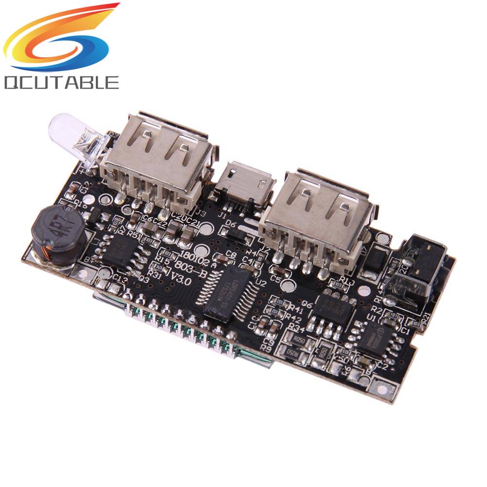 Pin Sạc Dự Phòng PCB 18650 Cổng USB Kép 5V 1A 2.1A
