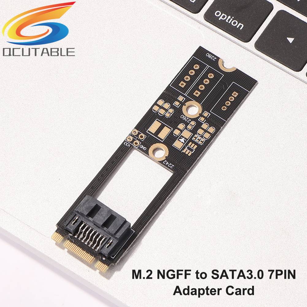 Card ChuyểN ĐổI M.2 B-M Key NGFF Sang SATA3.0 7 Pin Cho 2242 2260 2280 SDD