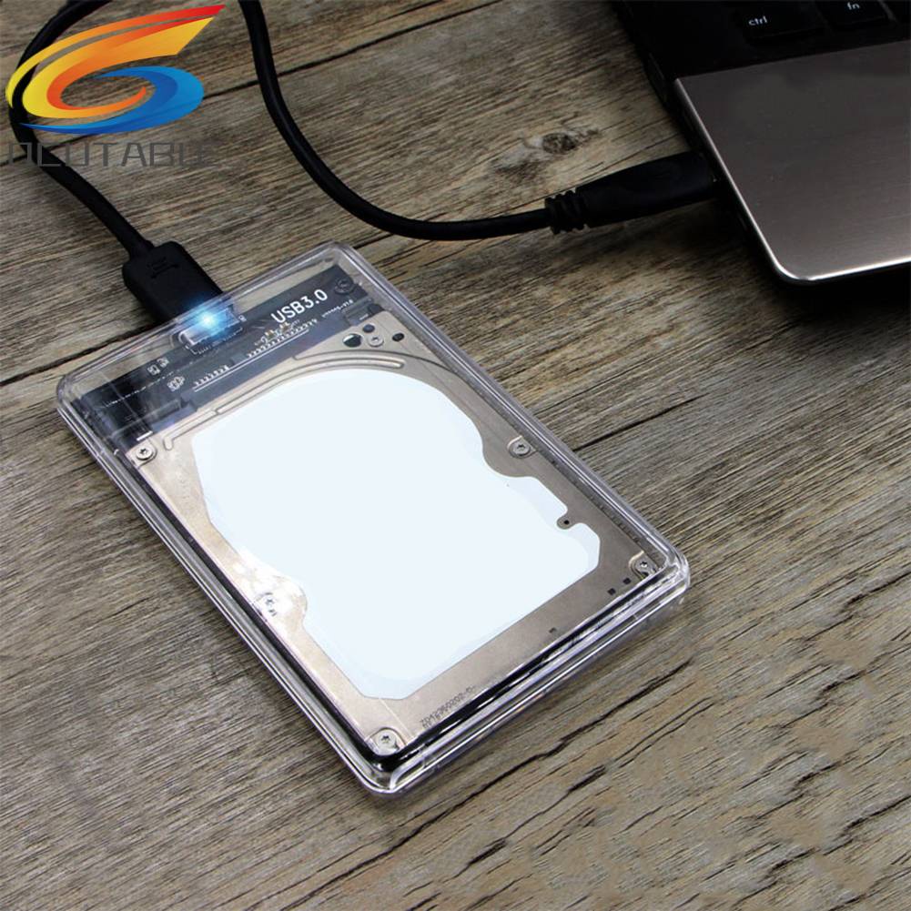 Hộp Đựng Ổ Cứng HDD SSD Trong Suốt 2.5 inch SATA Sang USB 3.0