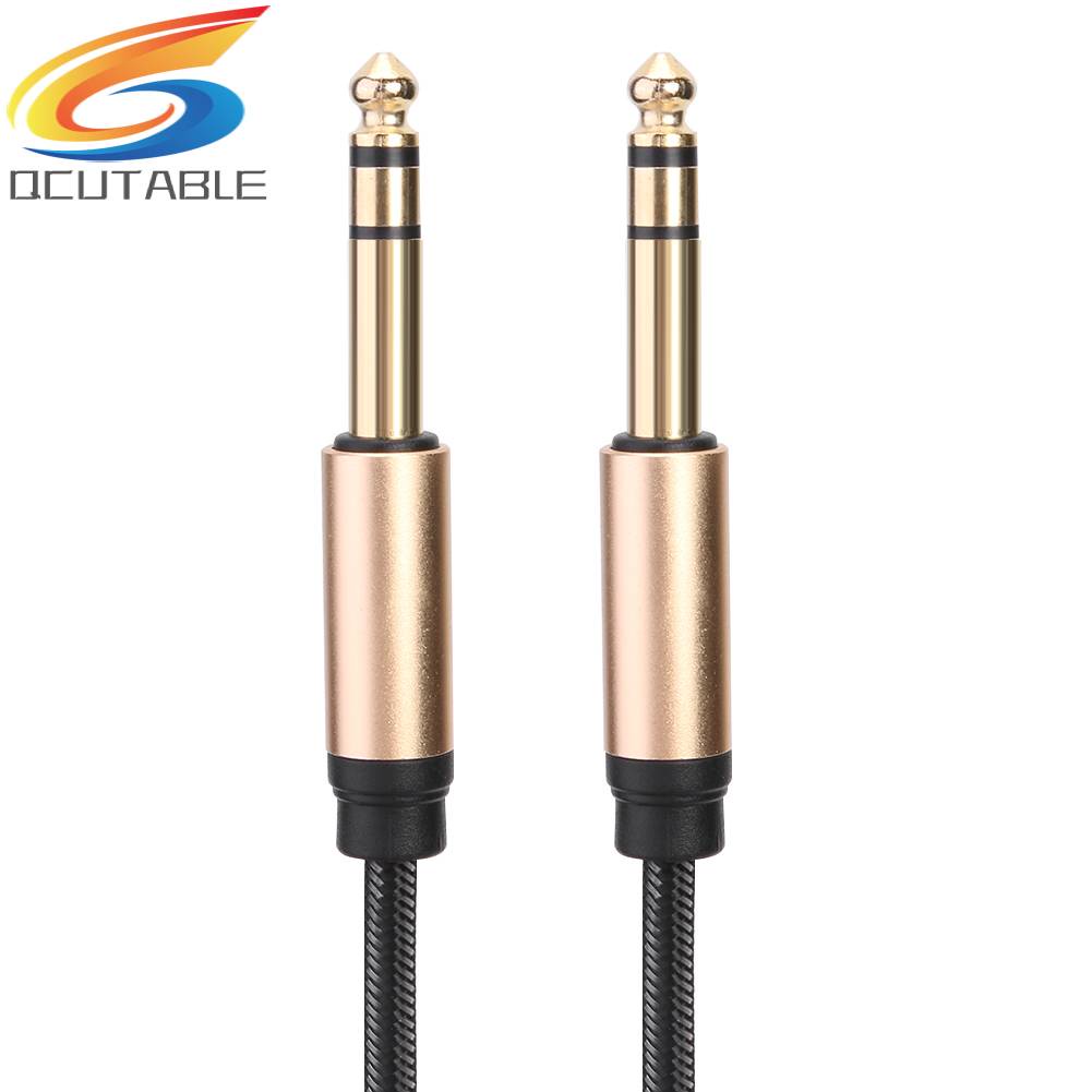 Dây Cáp Âm Thanh Bện Sợi Nylon Dài 1.8m Chuyển Đổi Từ Giắc Cắm 6.35mm Sang Giác Cắm 6.5mm
