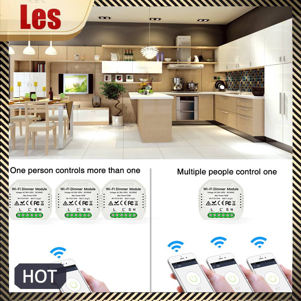 Mô Đun Điều Khiển Độ Sáng Đèn LED WiFi Mini 1 Chiều Thông Minh 1 Gang DIY