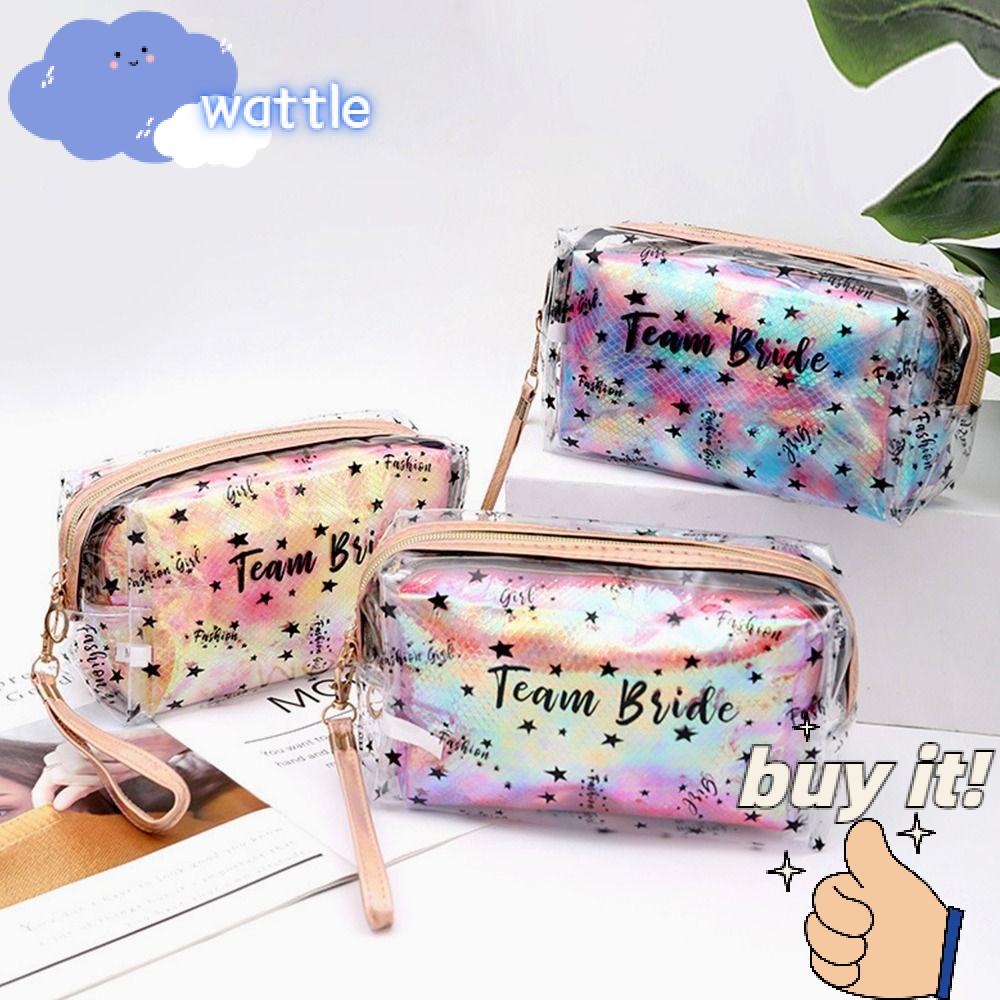 WATTLE Túi Đựng Đồ Trang Điểm Bằng Pvc Nhiều Ngăn Tiện Dụng Khi Đi Du Lịch