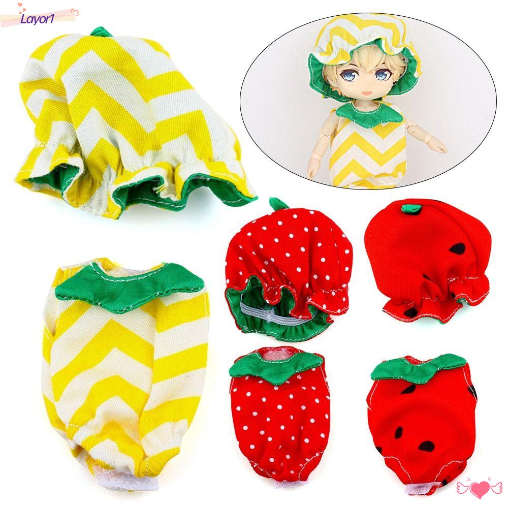 LAYOR1 1 Bộ Áo Liền Quần Vải Cotton In Hình Trái Cây Thời Trang 1 / 12BJD LAYOR1 Cho Bé 1 / 11 OB11