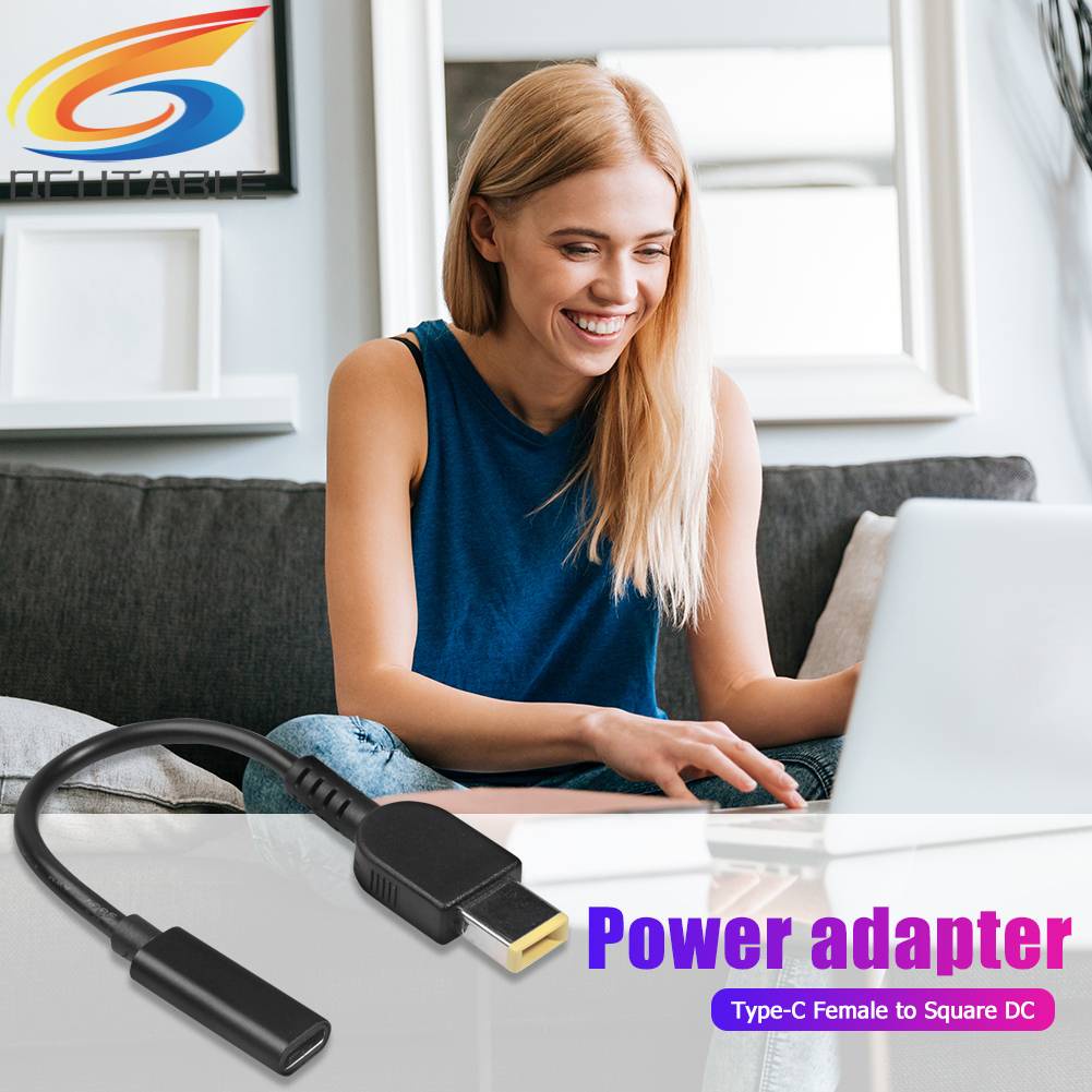 Dây Cáp Sạc Usb Loại C Đầu Cái Sang DC Đực Dành Cho Lenovo Thinkpad
