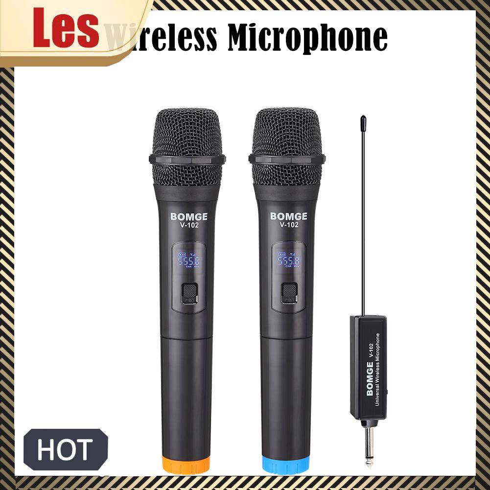 Bộ 2 Micro Không Dây V-102 Hát Karaoke KTV Chất Lượng Cao