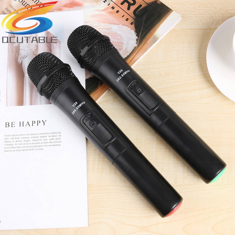 Set 2 Bộ Khuếch Đại Âm Thanh Micro Cầm Tay 20m Chuyên Dụng Cho Tiệc Cưới DJ