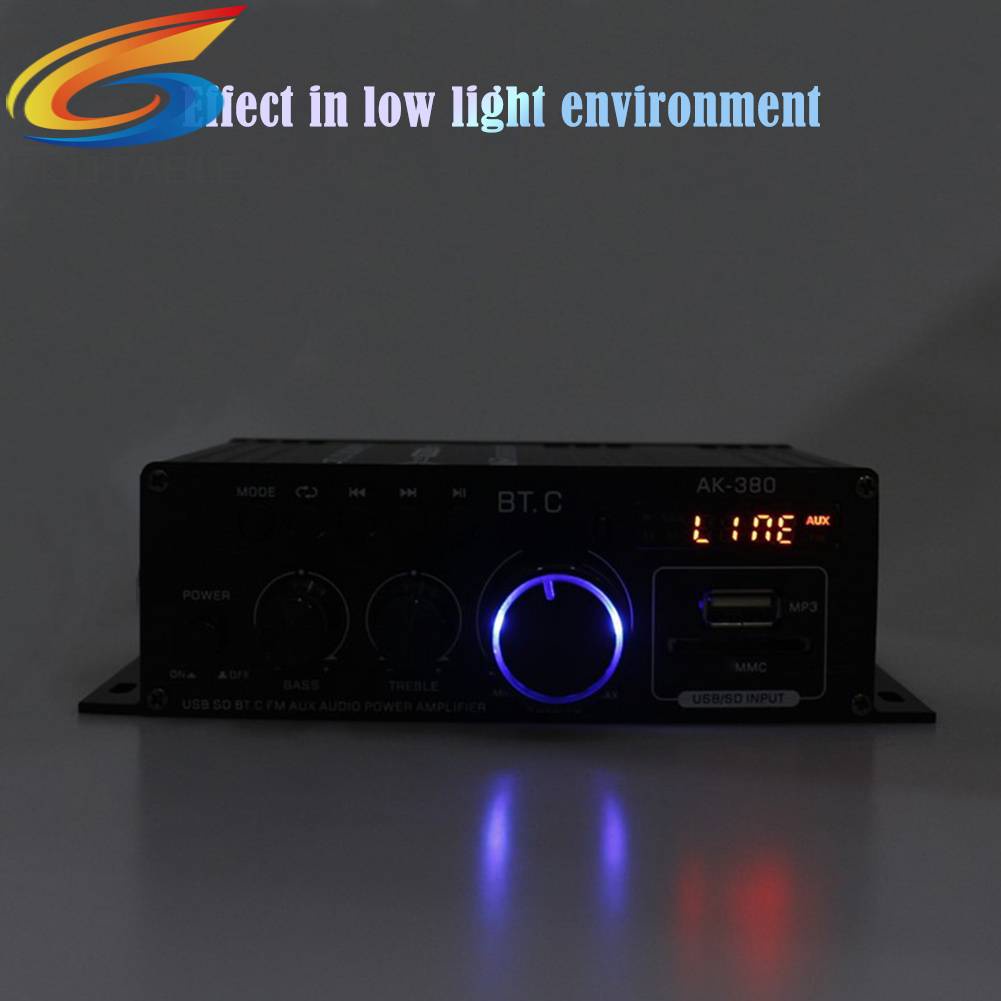 Bộ Khuếch Đại Âm Thanh Bluetooth AK380 12V 2 Kênh HIFI Chuyên Dụng Cho Gia Đình