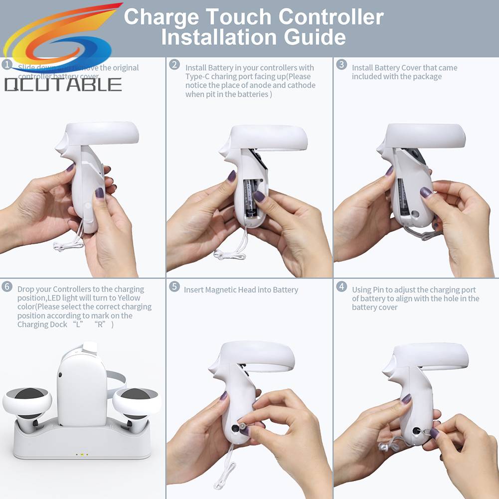 Đế Sạc Nam Châm Cho Tay Cầm Điều Khiển Chơi Game Quest 2 Đứng