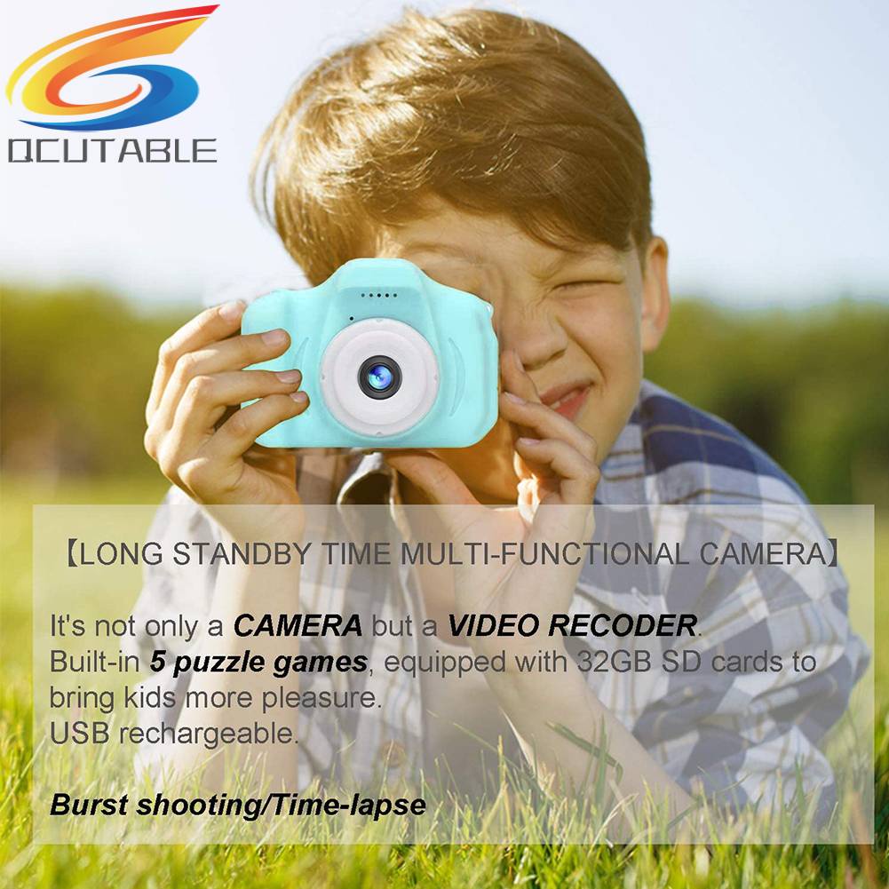 Máy Ảnh Kỹ Thuật Số Mini Màn Hình Cảm Ứng HD 1080P 2 inch Cho Bé