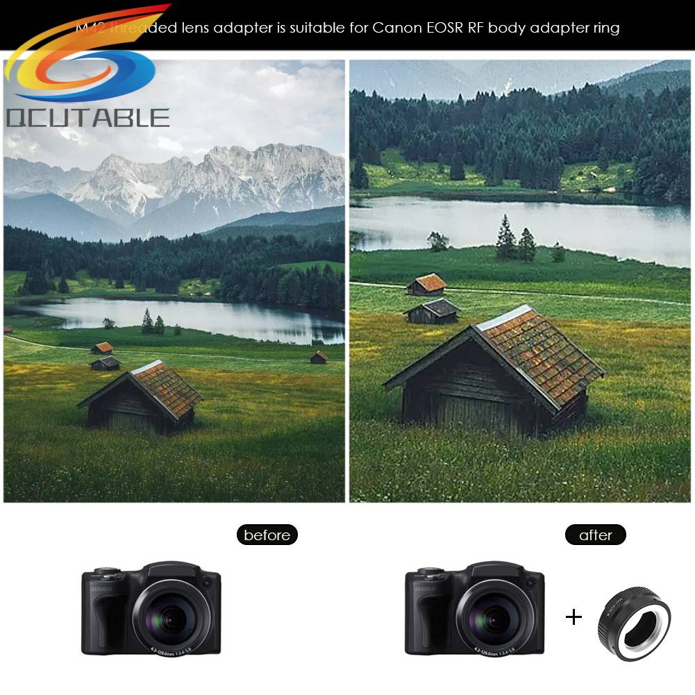 Vòng Nối Ống Kính M42-EOSR Cho Máy Ảnh Canon EOS R RF M42 42mm