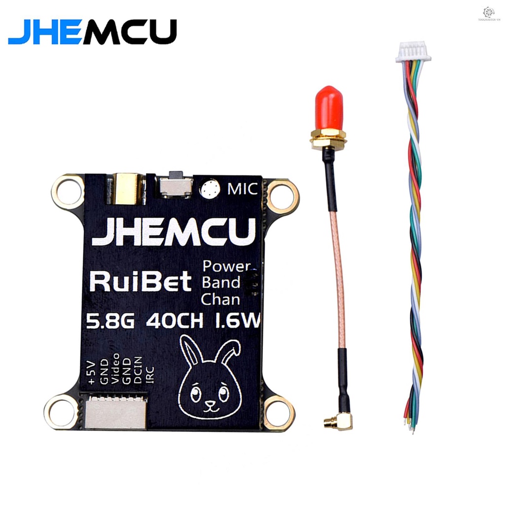 Mô Đun Điều Khiển Từ Xa Lms JHEMCU Ruibeet Tran-3016W 5.8G 40CH 1.6W 25mW 200mW 400mW 800mW 1600mW VTX 2-6S 30X30mm