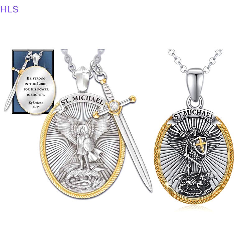 [HLS] Mặt Vòng cổ Công Giáo Saint Patron Saint Michael St. Vòng cổ Mặt Michael The Archangel