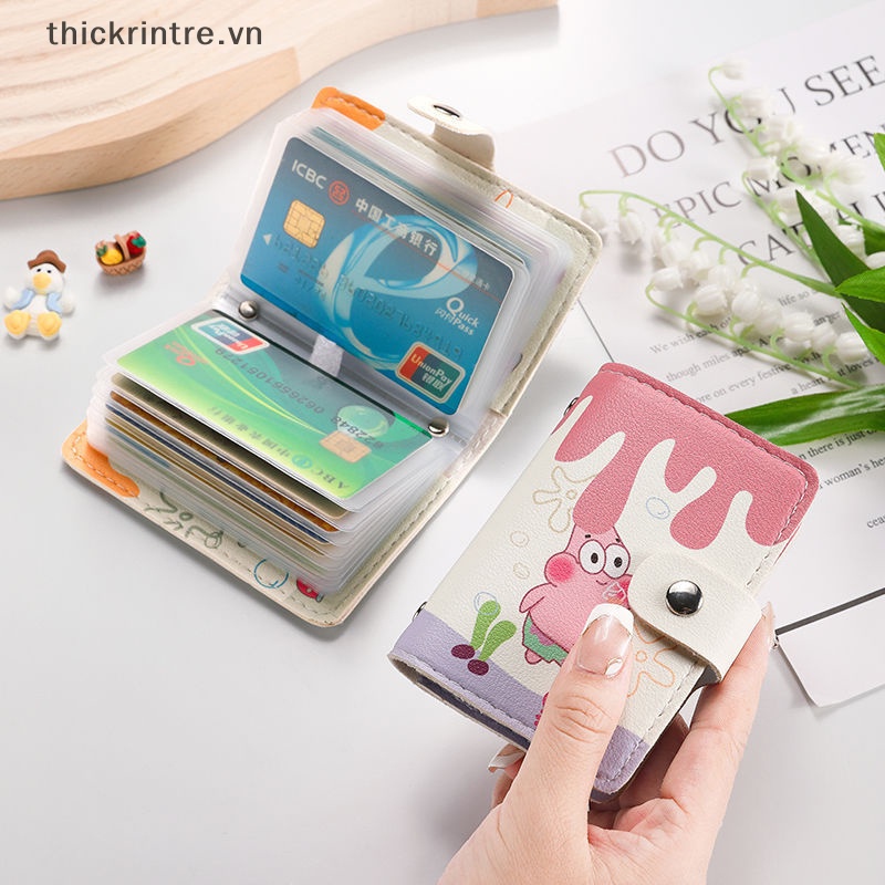 Ví Đựng Thẻ / Bằng Lái Xe Nhiều Ngăn Họa Tiết Hoạt Hình Dễ Thương
