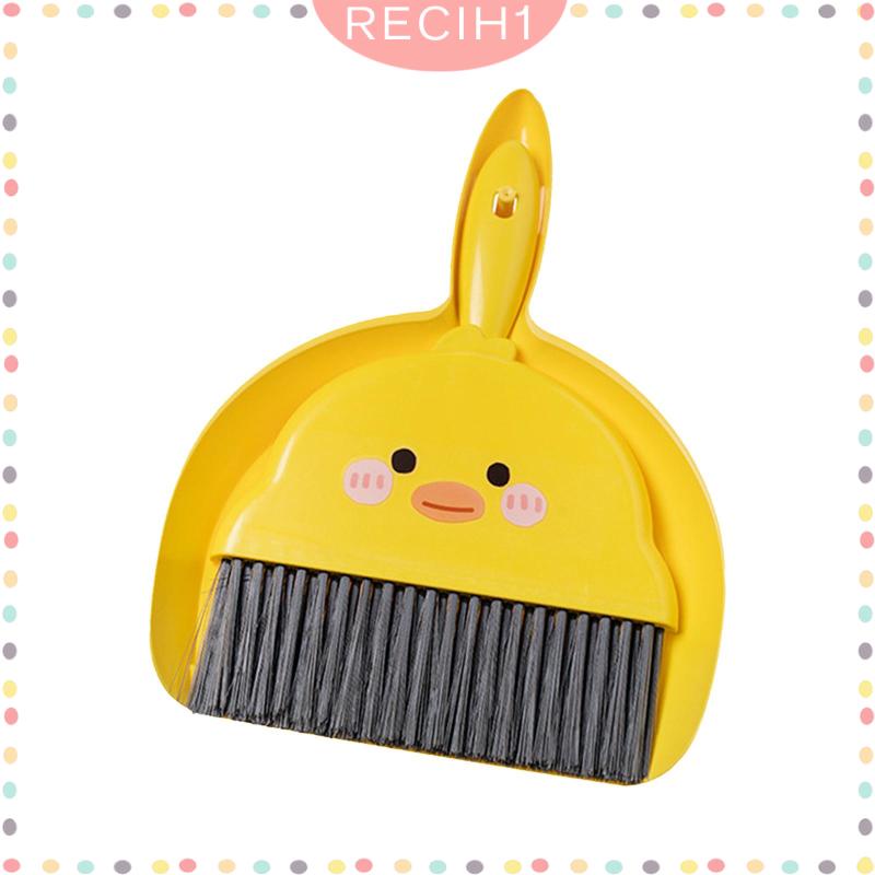 Bộ Đồ Chơi Chổi Và Đồ Hốt Rác Mini Hình Vịt Vàng Đa Năng Vui Nhộn