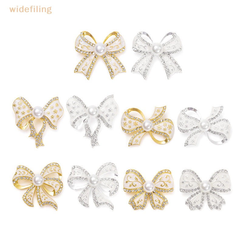 Ghim Cài Áo Hình Nơ Đính Đá Ngọc Trai Lấp Lánh Thời Trang Cho Nữ