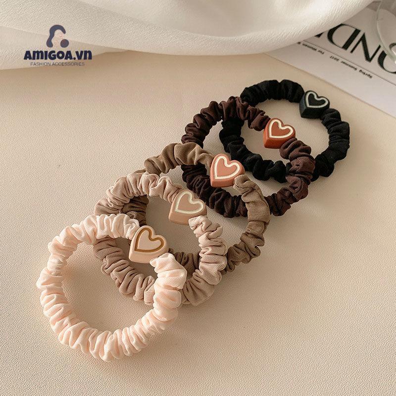 ✨✨Dây Buộc Tóc Hình Trái Tim Đơn Giản Phong Cách Hàn Quốc Cho Nữ