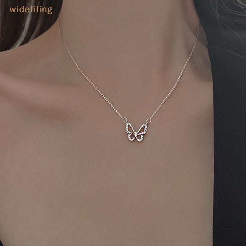 Vòng cổ Mặt Hình Bướm Đính Đá Lấp Lánh Thời Trang Cho Nữ