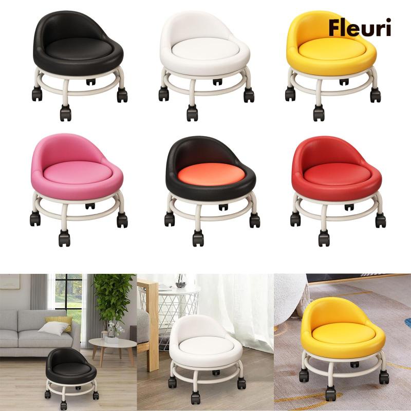 Ghế Xoay Tròn Thấp Làm Sạch Có Tựa Lưng Cho Tiệm Cắt Tóc / Nhà Bếp / Tiệm Salon