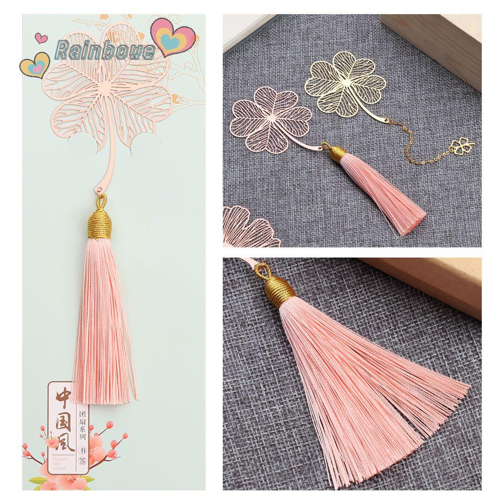 RAINBOW Giá Đỡ Sách Bằng Kim Loại Hình Chiếc Lá Màu Vàng Hồng