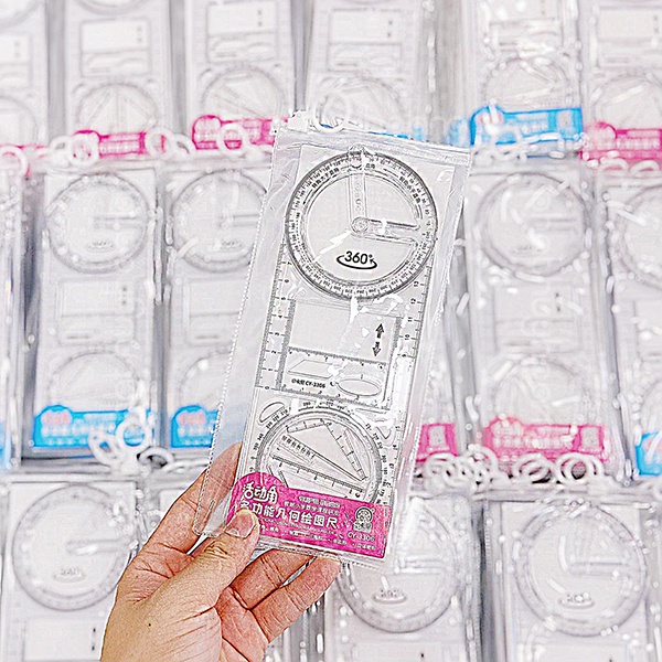 Thước kẻ đa năng dành cho học sinh , kỹ thuật viên chuyên nghiệp , chuyên dụng vẽ hình học  - Phát Huy Hoàng