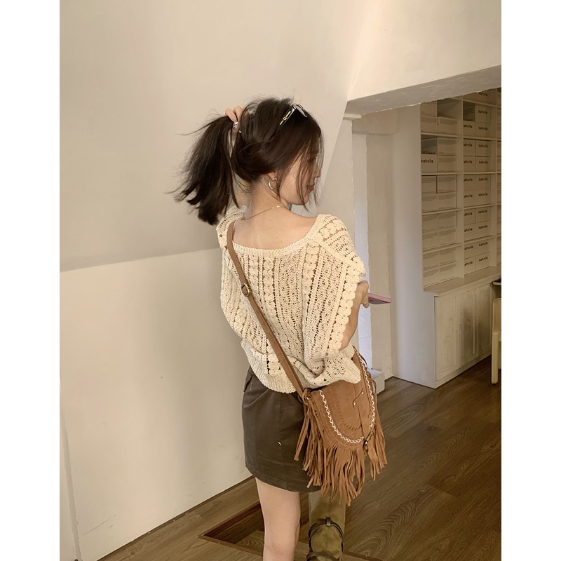 NZN Áo Dệt Kim Sát Nách Cổ Chữ V Thiết Kế Mới Thời Trang Mùa Hè Dành Cho Nữ