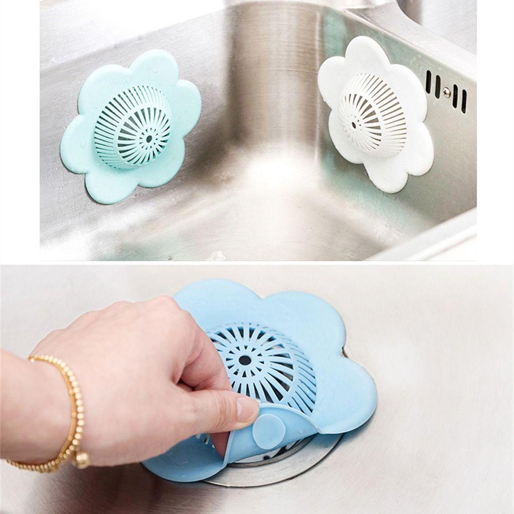 Nắp Đậy Cống Thoát Nước Bồn Rửa Chén Bằng Chất Liệu PVC Mềm Bền Hình Bông Hoa Đa Năng Dành Cho Nhà Bếp