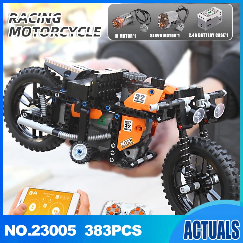 Đồ chơi Lắp ráp Mô hình Mould King 23005 high-tech RC Car Boy Toys App Control Fast Motorcycle