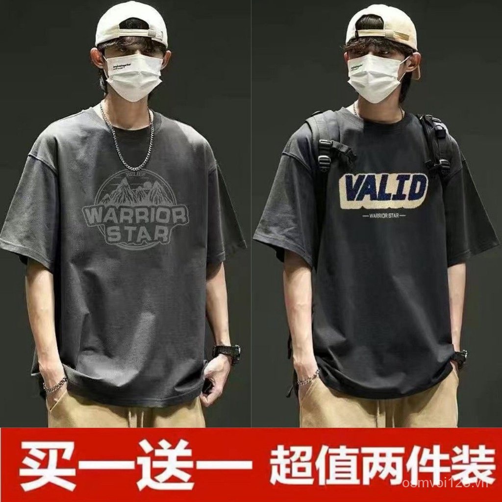 Áo Thun Cotton Ngắn Tay Phong Cách Retro Đường Phố Cho Nam