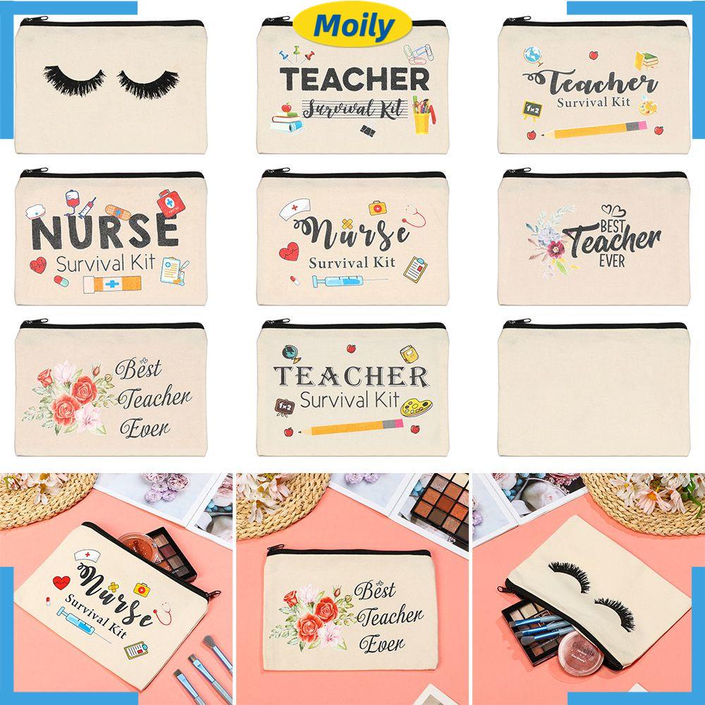 MOILYVN Túi Đựng Đồ Trang Điểm Có Khóa Kéo Tiện Dụng Khi Đi Du Lịch