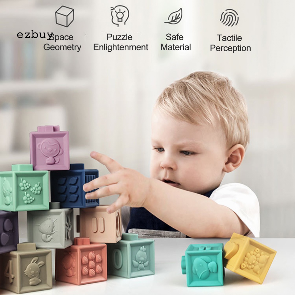 Set 12 Khối Gel 5x 5x 6CM Mượt Mà Cho Bé Gặm Nướu