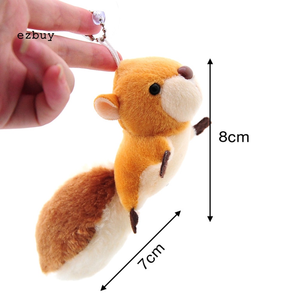 Móc Khóa Hình Sóc Nhồi Bông Đáng Yêu Trang Trí Túi Xách / Điện Thoại