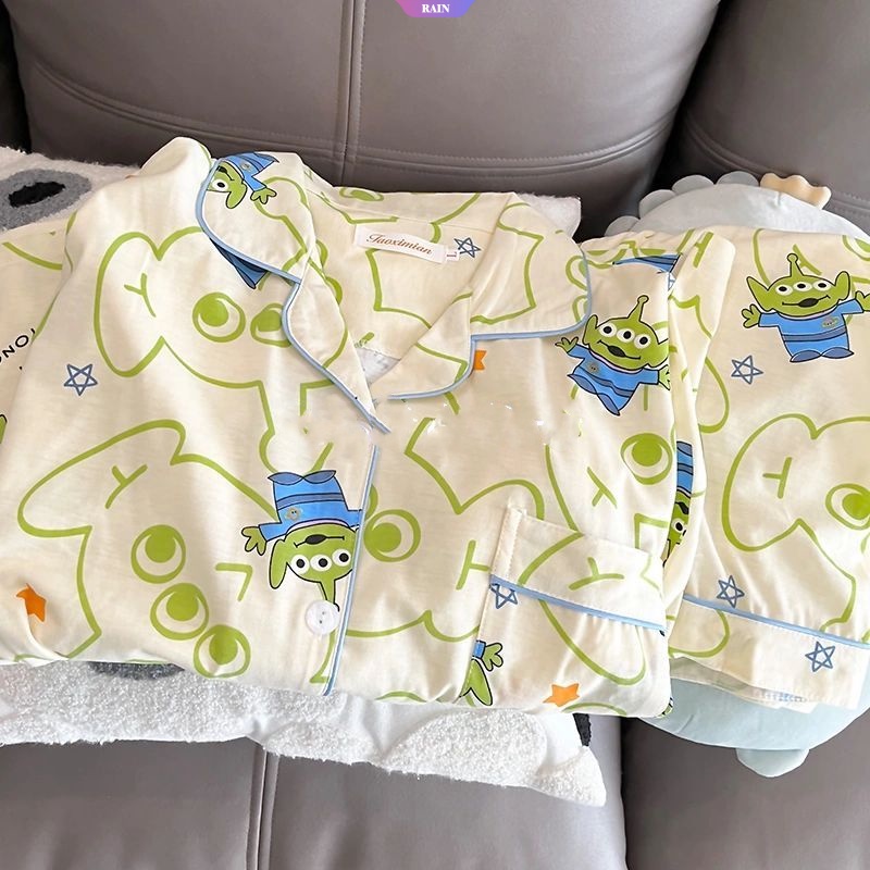 Bộ Đồ Ngủ Ngắn Tay In Hoạt Hình Toy Story Kiểu Nhật Bản Thời Trang Mùa Hè Cho Nữ