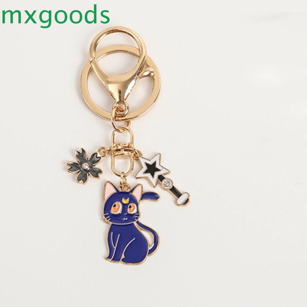 MXGOODS Móc Khóa Kim Loại Hình Mặt Trăng Và Ngôi Sao Phong Cách Hàn Quốc